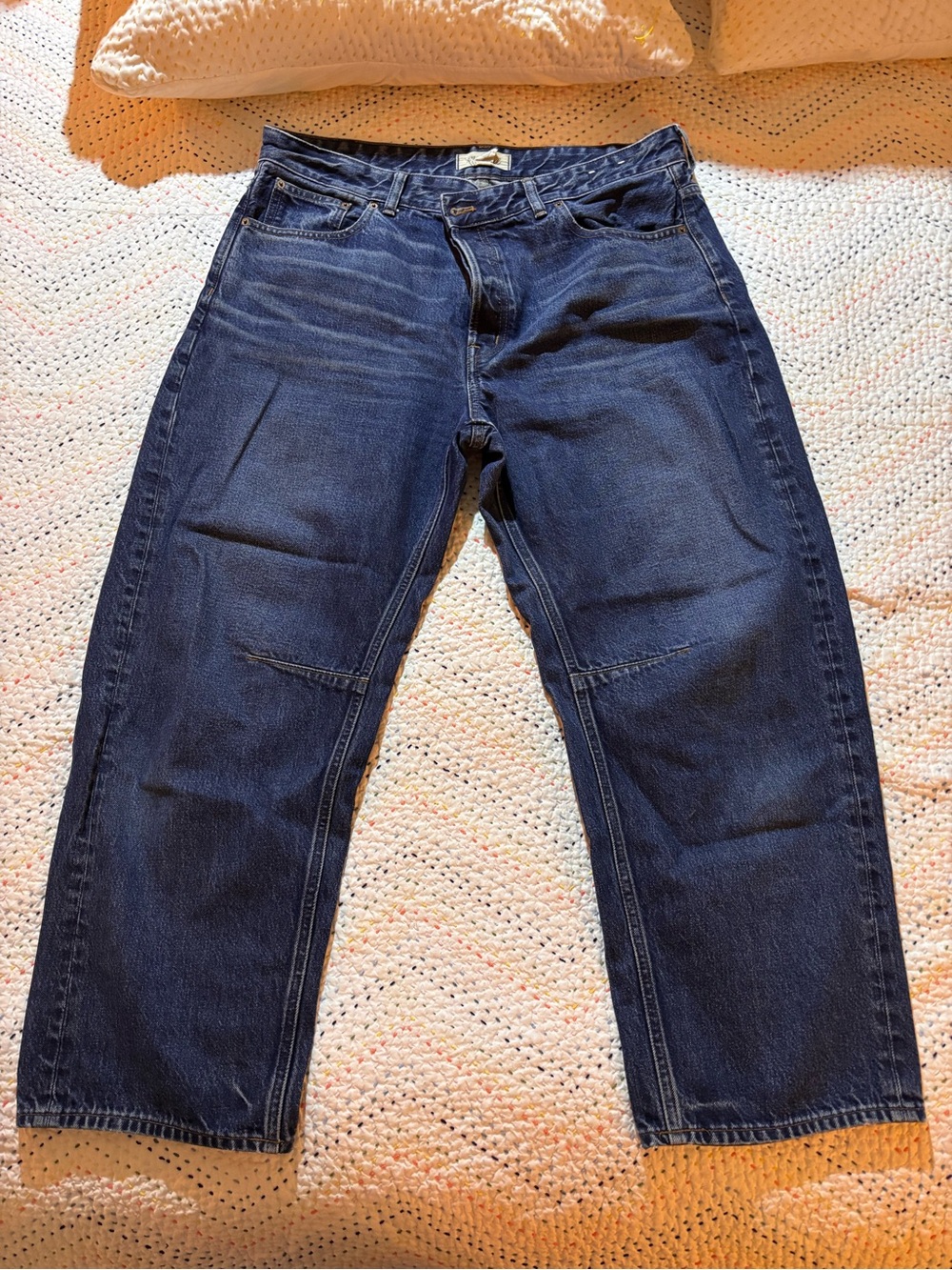 Madewell Relaxed Straight Dark Indigo Jeans